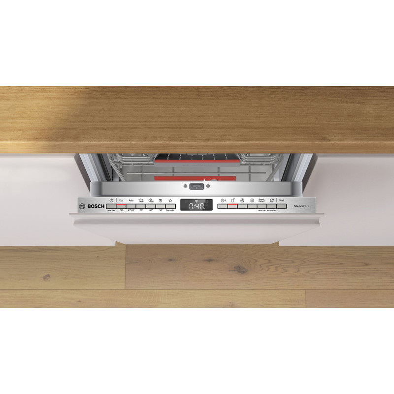 BOSCH SPT4EMX17E Teljesen integrálható keskeny mosogatógép, Serie 4, Home Connect, 10 teríték, B, 6 program, 6 opció, LED kijelző VarioFlex kosárrendszer, VarioDrawer, 8,7 l, 44 dB(A) BOSCH SPT4EMX17E Teljesen integrálható keskeny mosogatógép, Serie 4, Home Connect, 10 teríték, B, 6 program, 6 opció, LED kijelző VarioFlex kosárrendszer, VarioDrawer, 8,7 l, 44 dB(A)