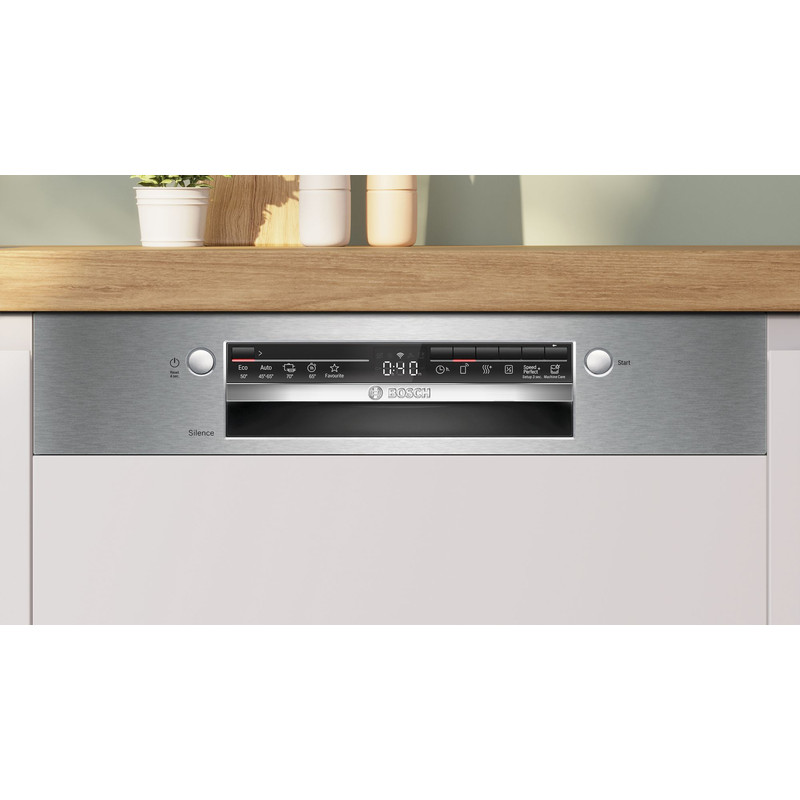 BOSCH SMI2HTS06E Beépíthető Mosogatógép, Serie 2, Home Connect, Nemesacél, 13 teríték,C, 5 program, 6 opció 9 l, 46 dB(A)