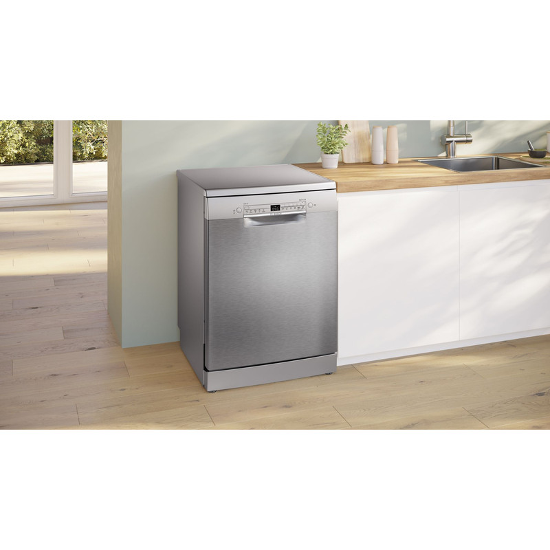 BOSCH SMS2HVI06E Szabadonálló Mosogatógép, Serie 2, Home Connect, Nemesacél, 14 teríték, C, 5 program, 6 opció, LED kijelző, Vario kosárrendszer, VarioDrawer, 9 l, 46 dB(A) BOSCH SMS2HVI06E Szabadonálló Mosogatógép, Serie 2, Home Connect, Nemesacél, 14 teríték, C, 5 program, 6 opció, LED kijelző, Vario kosárrendszer, VarioDrawer, 9 l, 46 dB(A)