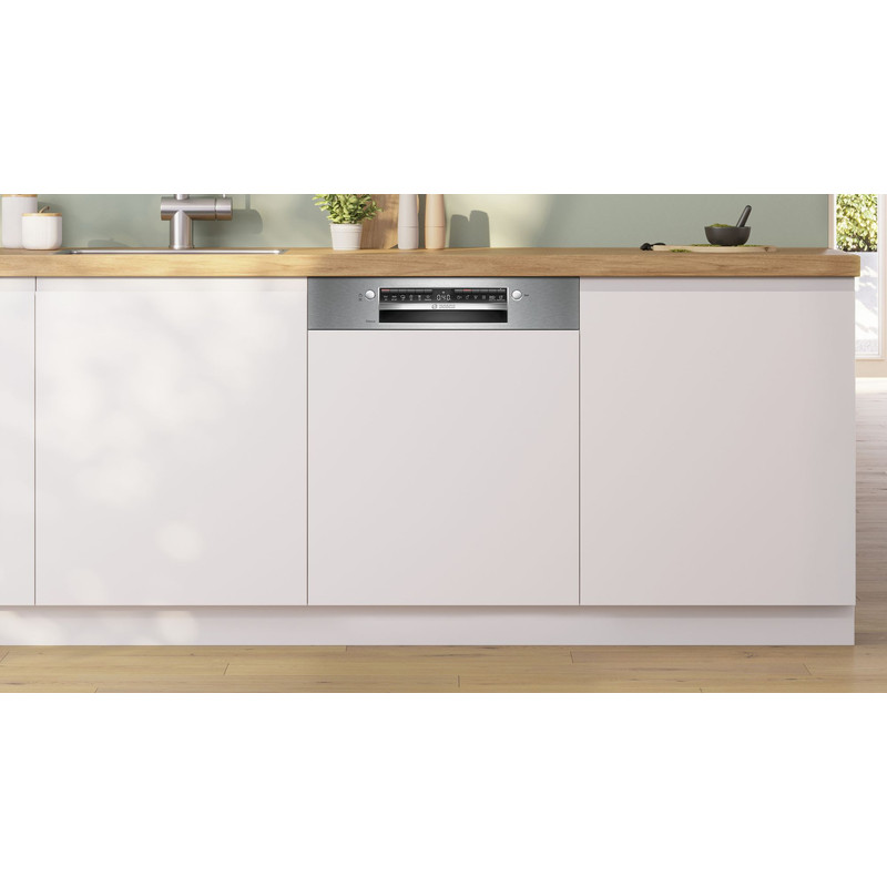 BOSCH SMI4HTS14E Beépíthető Mosogatógép, Serie 4, Home Connect, Nemesacél, 13 teríték, C, 6 program, 6 opció VarioFlex kosárrendszer, 9 l, 46 dB(A)