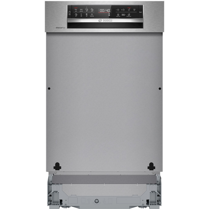 BOSCH SPI6EMS21E Beépíthető keskeny mosogatógép, Serie 6, Home Connect, Nemesacél, 10 teríték, B, 8 program, 6 opció, Nagyméretű LED kijelző VarioFlex Pro kosárrendszer, VarioDrawer Pro, 8,7 l, 44 dB(A)