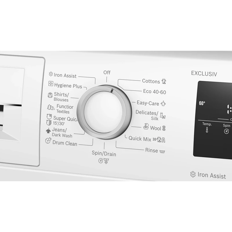 Bosch WAN2829NBY Elöltöltős mosógép , Serie4 , IronAssist gőzprogram , 8 kg , A , 1400 f, Fehér,inox ajtó , TouchControl kijelző , AquaStop Bosch WAN2829NBY Elöltöltős mosógép , Serie4 , IronAssist gőzprogram , 8 kg , A , 1400 f, Fehér,inox ajtó , TouchControl kijelző , AquaStop