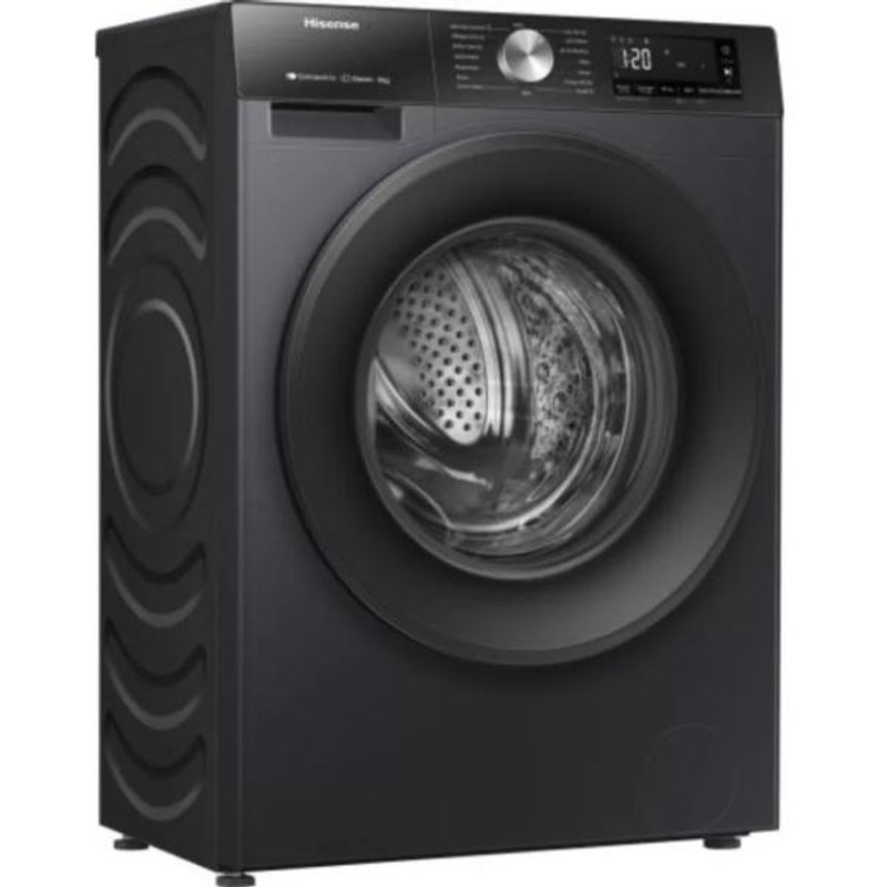 Hisense WF3S8043BB3 Mosógép, : 8 kg / 54l, 1400 f, "A" INVERTERES , WIFI - ConnetctLife képes, 15 perces gyorsprogram, AntiCrease gyűrődésmentesítés, AddCloth - ruha hozzáadása, GŐZPROGRAMOK, Totál AquaStop fekete Hisense WF3S8043BB3 Mosógép, : 8 kg / 54l, 1400 f, "A" INVERTERES , WIFI - ConnetctLife képes, 15 perces gyorsprogram, AntiCrease gyűrődésmentesítés, AddCloth - ruha hozzáadása, GŐZPROGRAMOK, Totál AquaStop fekete