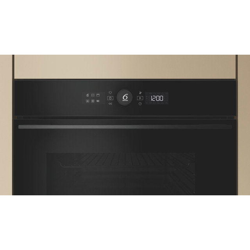 Whirlpool WOI5S8HM1SBA Fekete üveg, finoman csukódó sütőajtó , MF8, SmartClean (hidrolitikus) sütőtisztítás, "A+" teleszkópos sütősín, 73 liter Whirlpool WOI5S8HM1SBA Fekete üveg, finoman csukódó sütőajtó , MF8, SmartClean (hidrolitikus) sütőtisztítás, "A+" teleszkópos sütősín, 73 liter