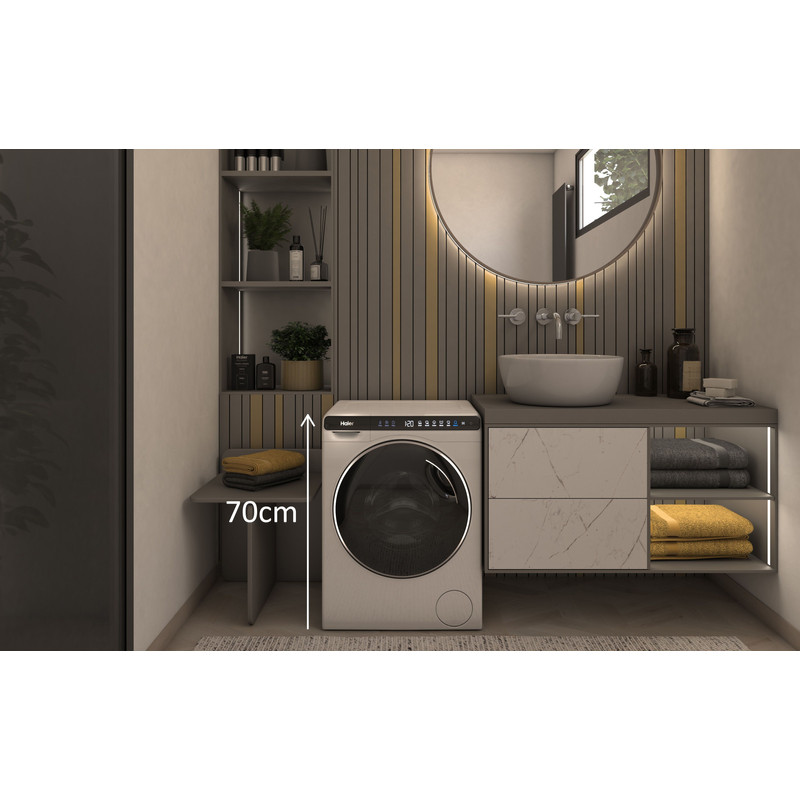 Haier HW50-BP12307U1-S Elöltöltős helytakarékos mosógép "A" 5kg, 1200 F, 70 x 51 x 44 cm