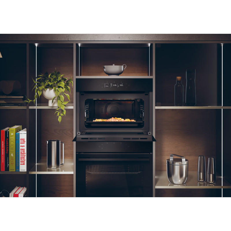 Haier H4MWID49G6NQB Beépíthető kompakt sütő és mikró, 44 L, AirFry és Joghurt funkciós, hOn applikáció vezérlés Haier H4MWID49G6NQB Beépíthető kompakt sütő és mikró, 44 L, AirFry és Joghurt funkciós, hOn applikáció vezérlés