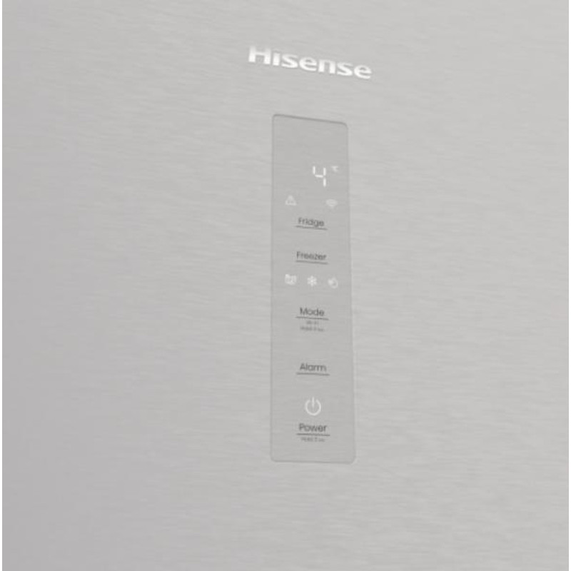 Hisense RB5P410SACC Alulfagyasztós kombi hűtőszekrény - Integrált fogantyúval 283/130l, "c" , MetalCooling, TOTAL NO FROST , INVERTERES , MultiFlow 360 WIFI-ConnectLife, CRIPS ZONE , ConvertZone inox, KitchenFit