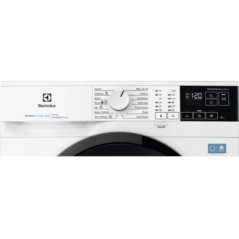 Electrolux EWS6426BE PerfectCare keskeny elöltöltős mosógép, Antiallergén program gőzzel, 6 kg, 1200 f/p., Ökoinverter motor, TimeManager