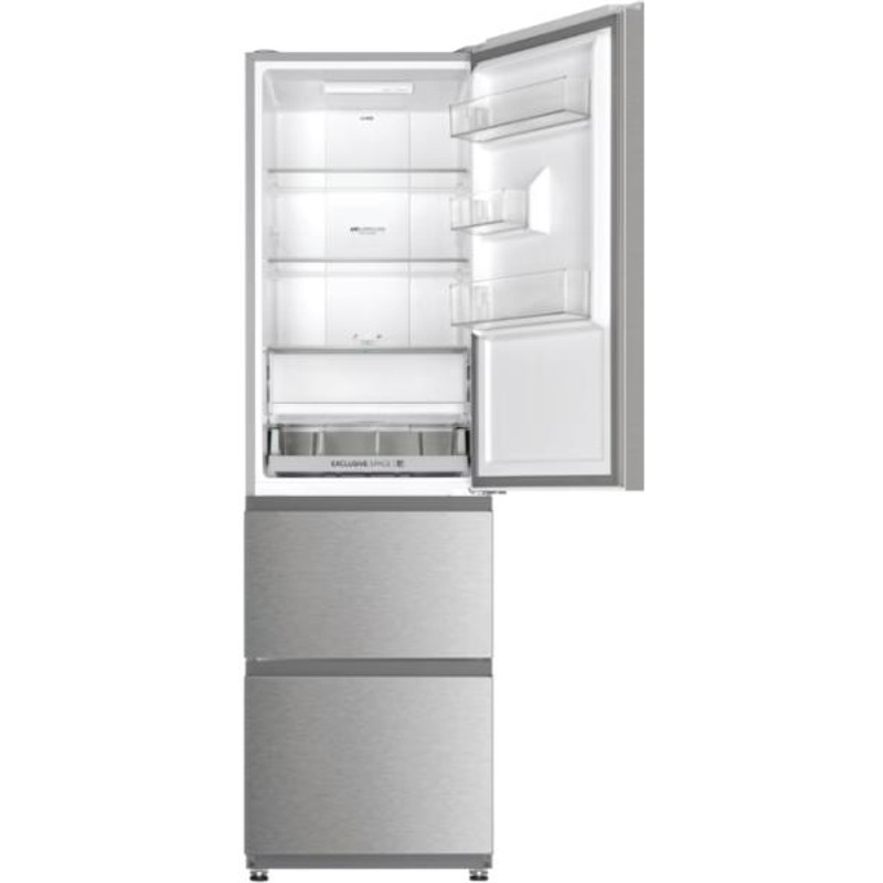 HAIER HTR3518ENMX No Frost Francia ajtós kombinált hűtőszekrény