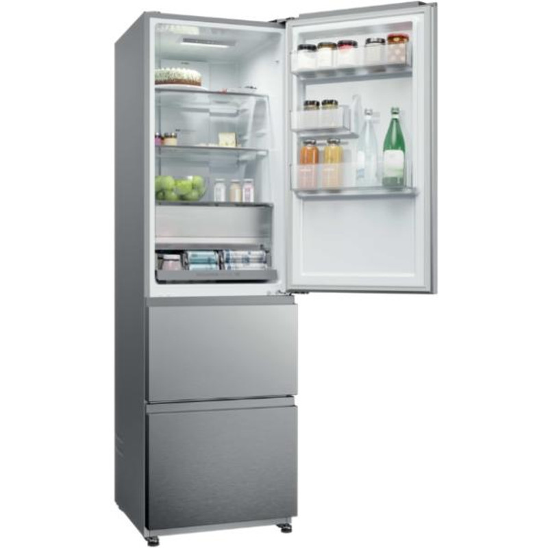 HAIER HTR3518ENMX No Frost Francia ajtós kombinált hűtőszekrény HAIER HTR3518ENMX No Frost Francia ajtós kombinált hűtőszekrény