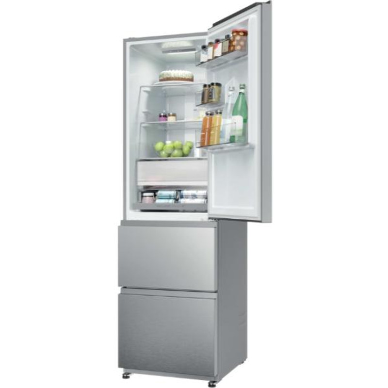 HAIER HTR3518ENMX No Frost Francia ajtós kombinált hűtőszekrény HAIER HTR3518ENMX No Frost Francia ajtós kombinált hűtőszekrény