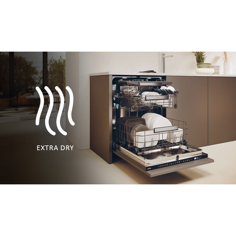 HAIER XS 4A4M4BB teljesen beépíthető mosogatógép Biovitae fertőtlenítő és szagtalanító rendszerrel