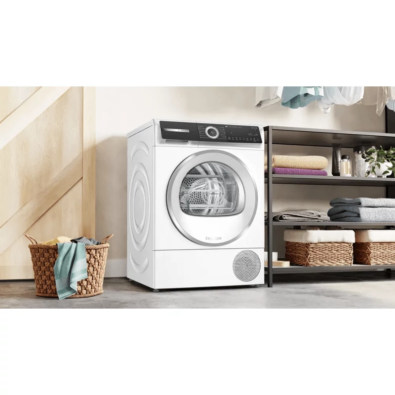 Bosch WQH246D3BY Hőszivattyús kondenzációs szárítógép , Serie6 , Exclusive kivitel , Home Connect , 9kg , B , Fehér,inox ajtó , SelfCleaning öntisztító kondenzátor , Döntött Prémium TouchControl kijelző , SmartDry , AutoDry , SpeedPerfect , Vasaláskönny Bosch WQH246D3BY Hőszivattyús kondenzációs szárítógép , Serie6 , Exclusive kivitel , Home Connect , 9kg , B , Fehér,inox ajtó , SelfCleaning öntisztító kondenzátor , Döntött Prémium TouchControl kijelző , SmartDry , AutoDry , SpeedPerfect , Vasaláskönny