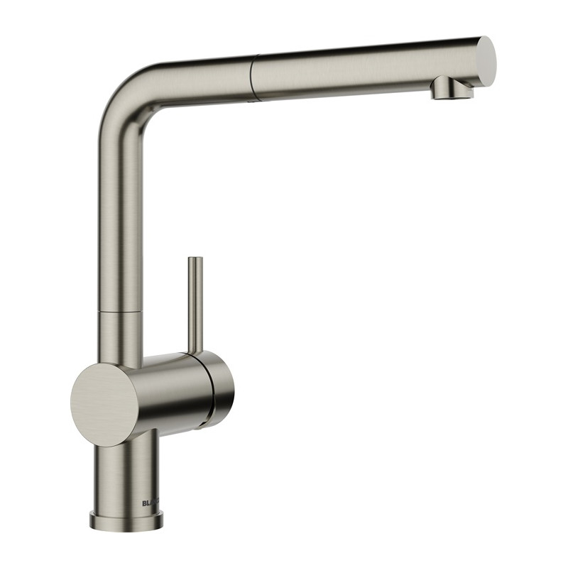 BLANCO LINUS-S csaptelep kihúzható fejjel, satin platinum, magasnyomású