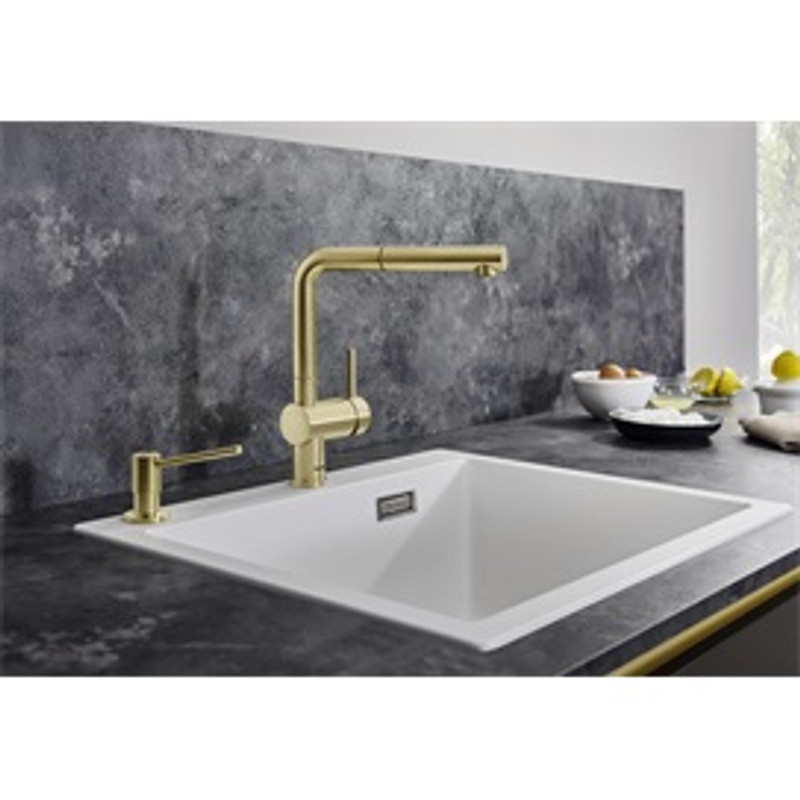 BLANCO LINUS-S csaptelep kihúzható fejjel, satin platinum, magasnyomású BLANCO LINUS-S csaptelep kihúzható fejjel, satin platinum, magasnyomású