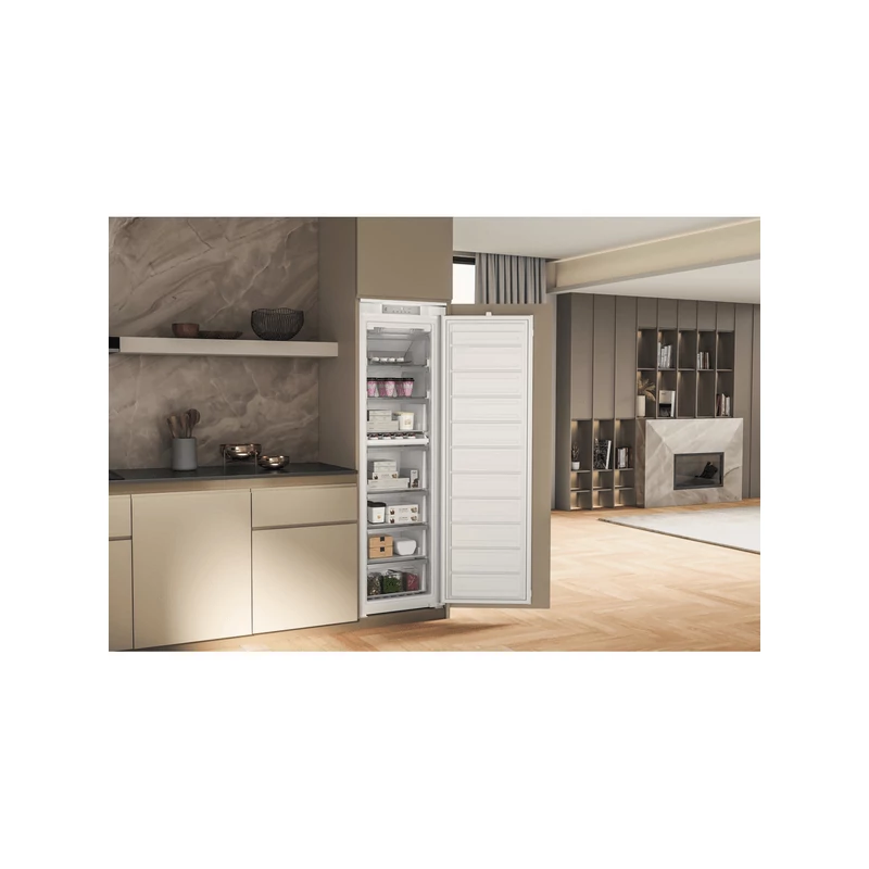 Whirlpool WHSD18F083C1 P Beépíthető fagyasztó, 209l , E , NoFrost technológia, elektronikus hõmérsékletszabályozás, fagyasztótér világítás, beépítési méretek: 177x54x54,5 cm