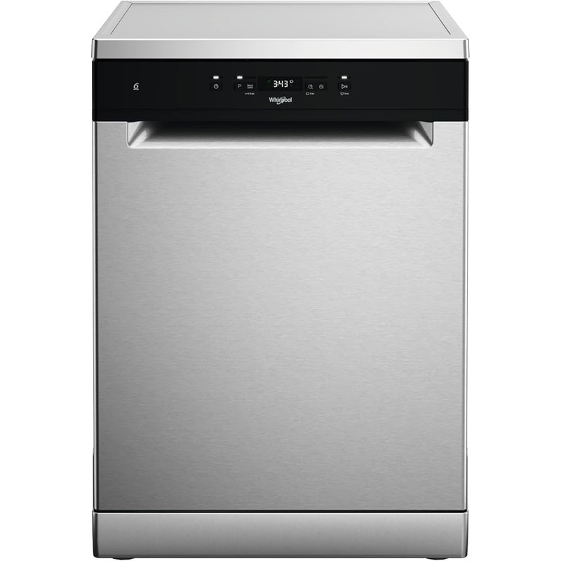 WHIRLPOOL WH4FFA14BN6X Mosogatógép, A , 14 teríték, inox készülékszín, 8 program, 9,5 l vízfogyasztás, 6. érzék technológia , digitális kijelző, NaturalDry 43dBA, fix 3. evőeszköztartó fiók