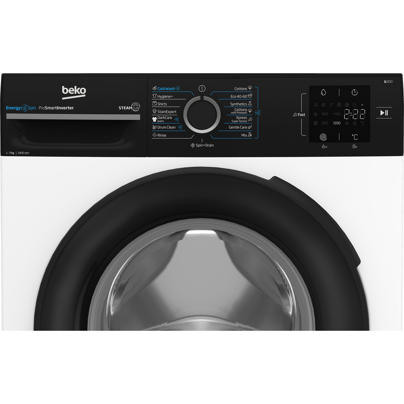 Beko BM3WFSU39413WPBB1 Szabadonálló elöltöltős mosógép, 9 kg, 1400 f Beko BM3WFSU39413WPBB1 Szabadonálló elöltöltős mosógép, 9 kg, 1400 f