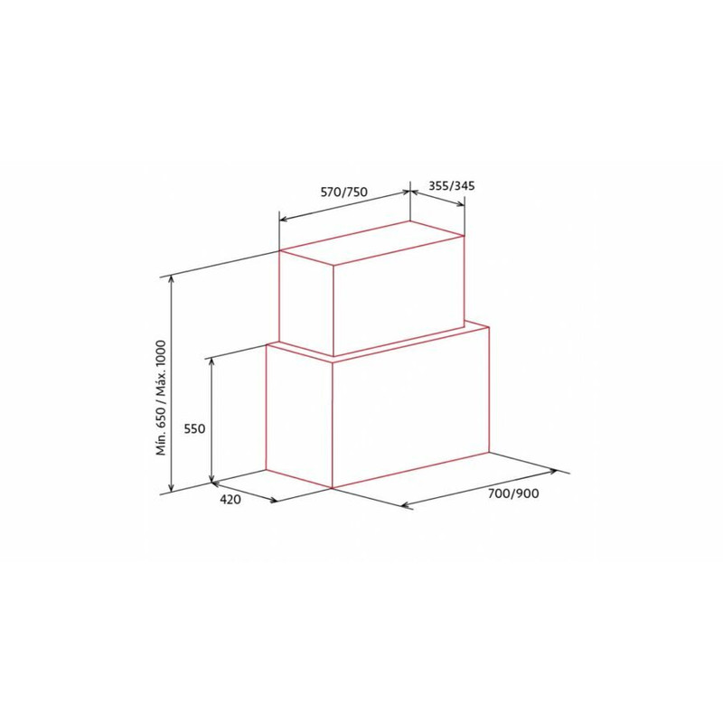 Nodor NorBreeze CUBE GLASS ECO 90 BK fali páraelszívó Nodor NorBreeze CUBE GLASS ECO 90 BK fali páraelszívó
