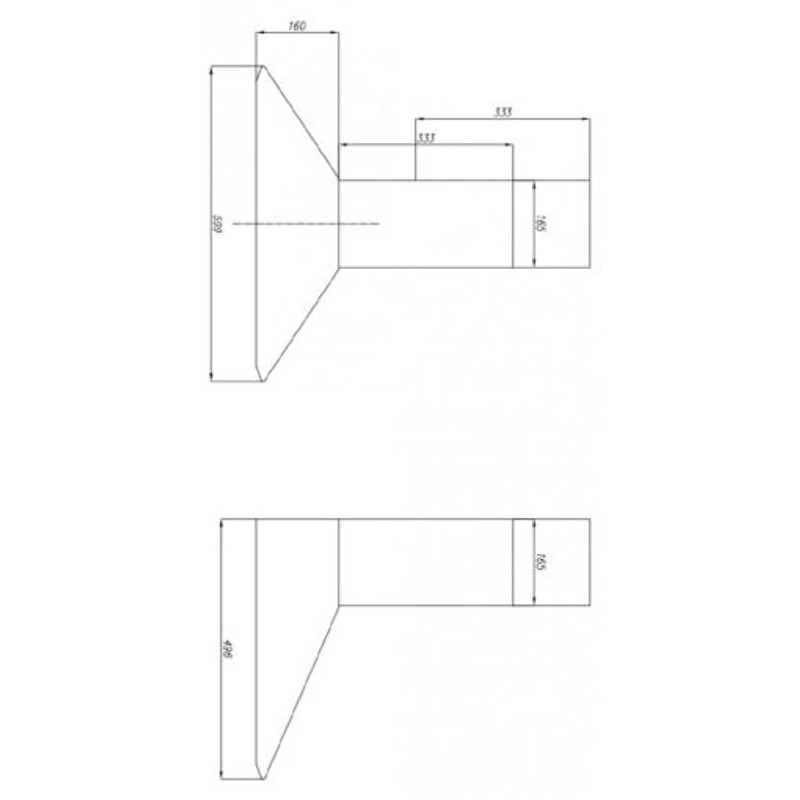Operis LARDO Kürtős páraelszívó, inox, 60 cm