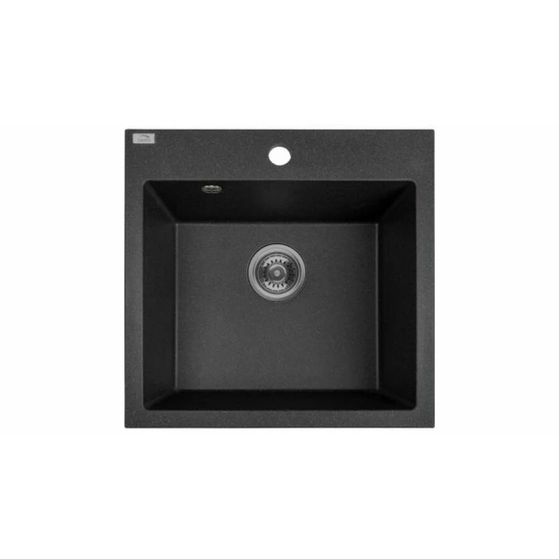 Laveo Alena gránit mosogató, fekete SRA 710T