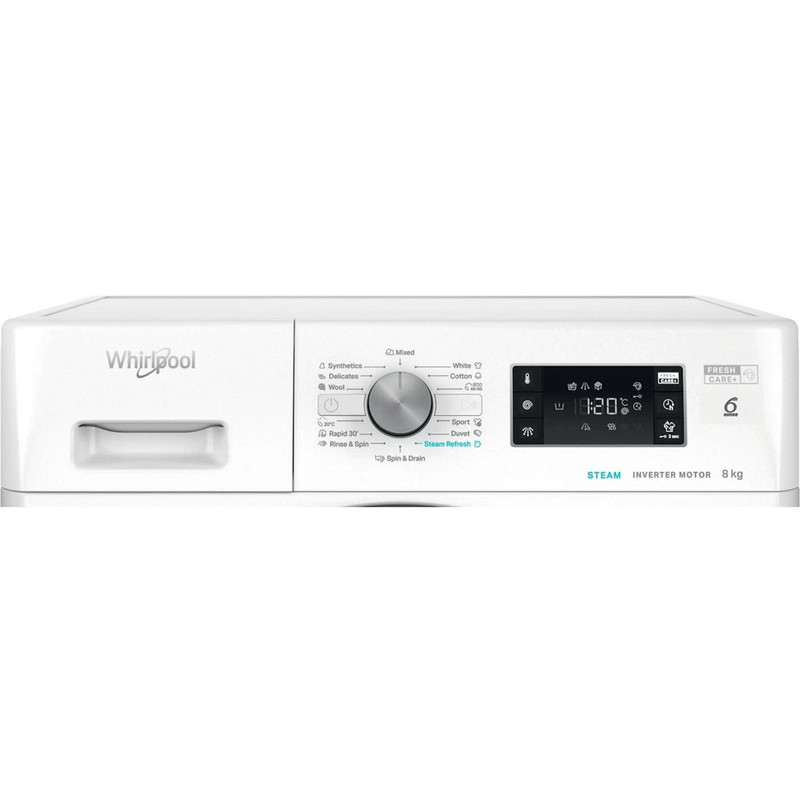 WHIRLPOOL FFB8489BVHU Elöltöltős gőzfunkciós mosógép "Direct Injection" víztakarékos rendszerrel, "A-20%" , 1400 f, 8 kg , extra csendes inverter motor, nagy digitális kijelző magyar felirattal, SoftMove™ , 6. Érzék funkció. FreshCa WHIRLPOOL FFB8489BVHU Elöltöltős gőzfunkciós mosógép "Direct Injection" víztakarékos rendszerrel, "A-20%" , 1400 f, 8 kg , extra csendes inverter motor, nagy digitális kijelző magyar felirattal, SoftMove™ , 6. Érzék funkció. FreshCa