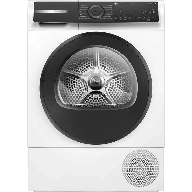 Bosch WQH245B6BY Hőszivattyús kondenzációs szárítógép - Serie6 - Home Connect - 9kg -  Fekete ajtó - SelfCleaning öntisztító kondenzátor - Döntött Prémium TouchControl kijelző - SmartDry - AutoDry
