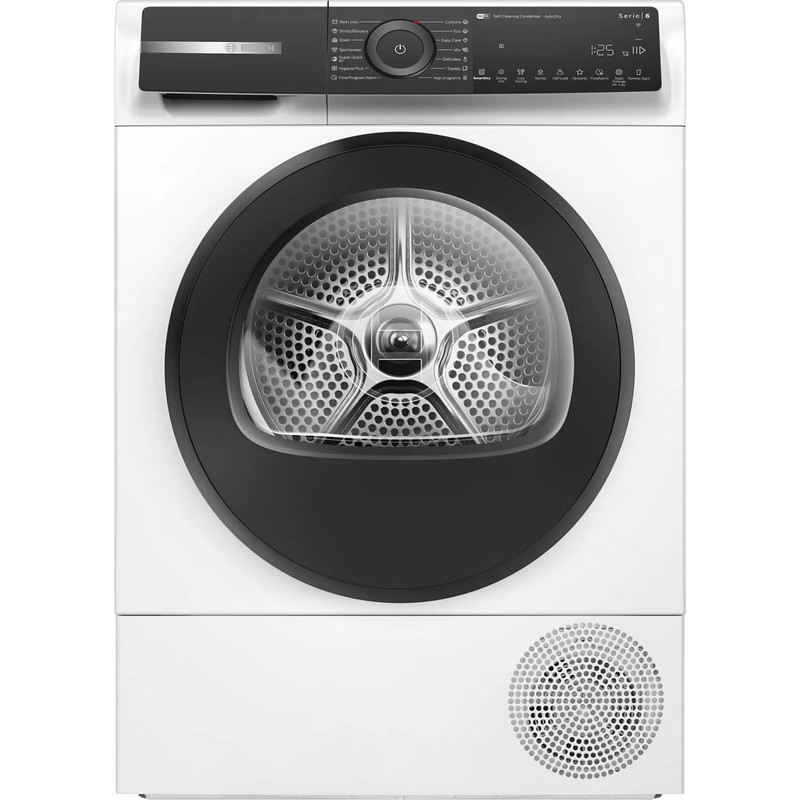 Bosch WQH245B6BY Hőszivattyús kondenzációs szárítógép - Serie6 - Home Connect - 9kg - Fekete ajtó - SelfCleaning öntisztító kondenzátor - Döntött Prémium TouchControl kijelző - SmartDry - AutoDry