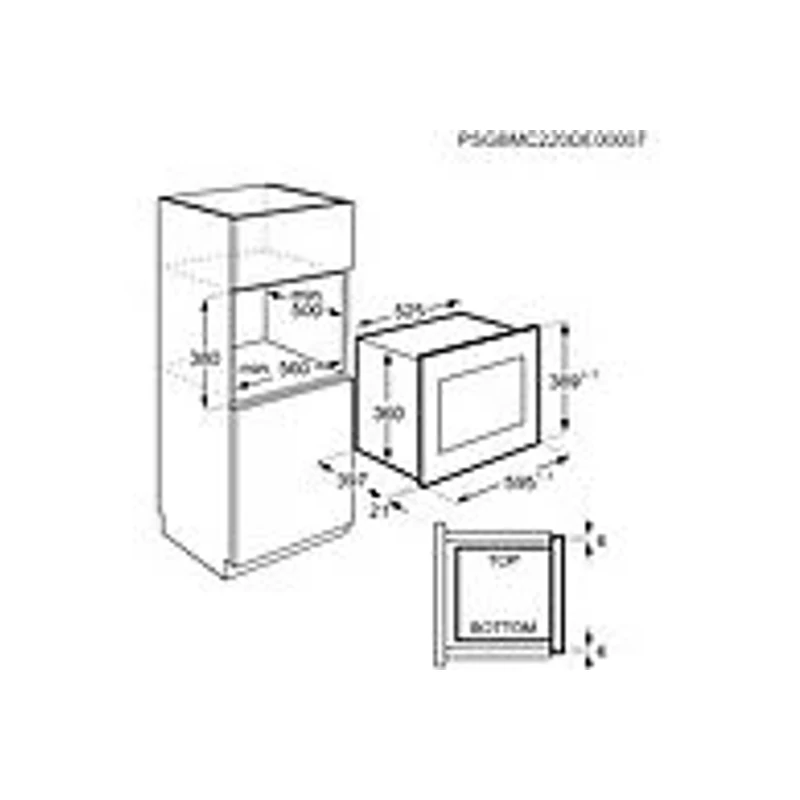 AEG OMB6G261TT Beépíthető mikrohullámú sütő, grill funkció, párolóedény szett AEG OMB6G261TT Beépíthető mikrohullámú sütő, grill funkció, párolóedény szett