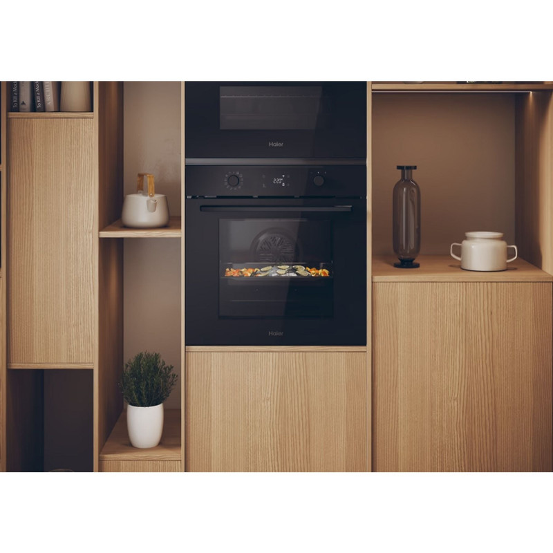 HAIER H6 ID2P5B3YTB Beépíthető sütő 78l, hidro-pirolitikus, A++, fekete, WiFi
