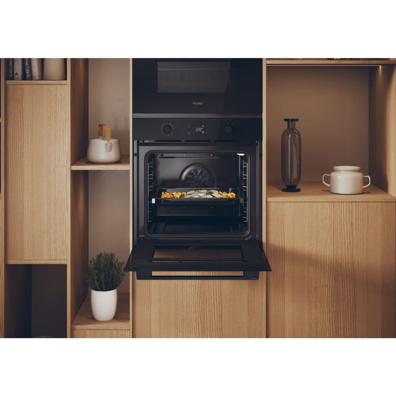 HAIER H6 ID2P5B3YTB Beépíthető sütő 78l, hidro-pirolitikus, A++, fekete, WiFi