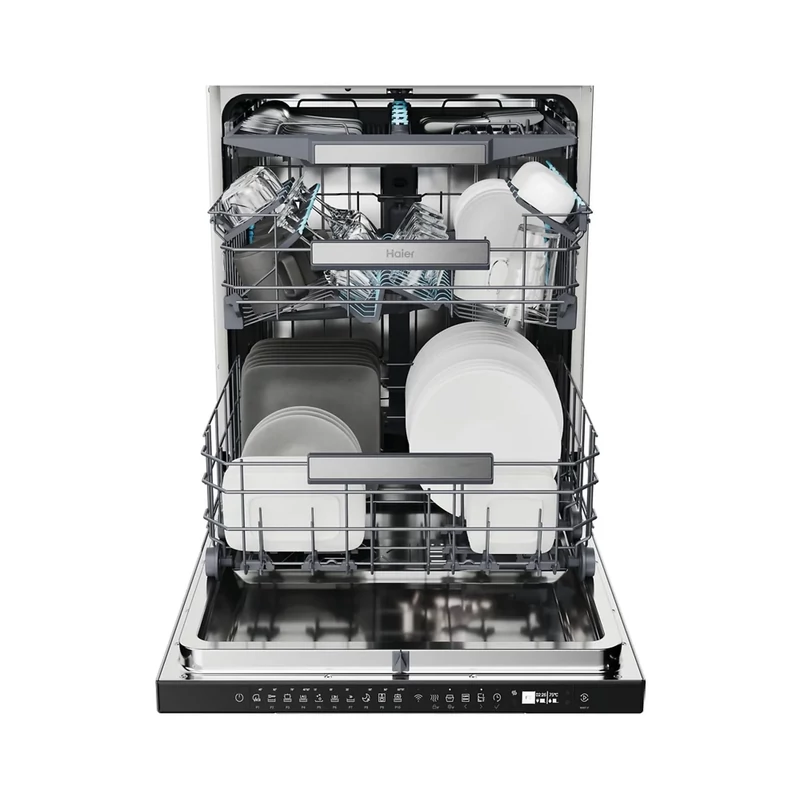 Haier XU 4A4M4PSX Pult alá építhető mosogatógép, inox ajtóval