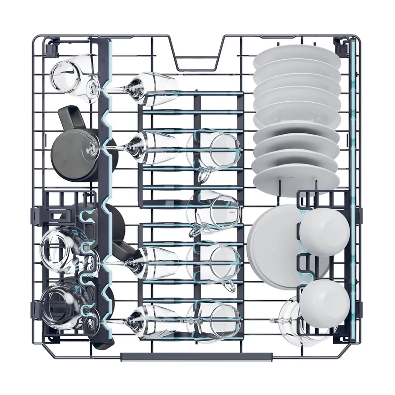 Haier XU 4A4M4PSX Pult alá építhető mosogatógép, inox ajtóval