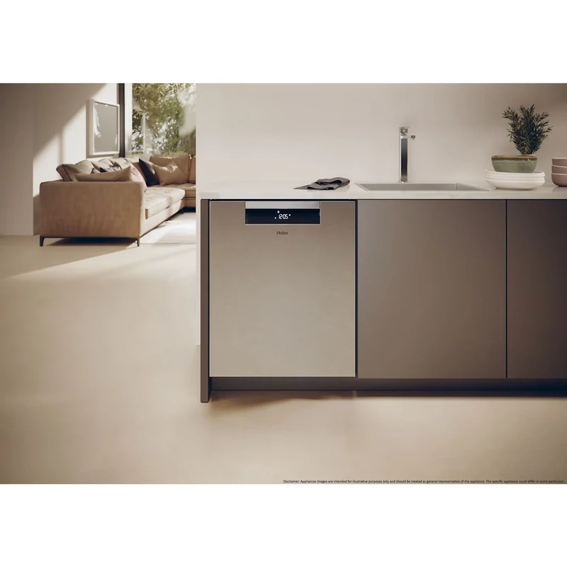 Haier XU 4A4M4PSX Pult alá építhető mosogatógép, inox ajtóval