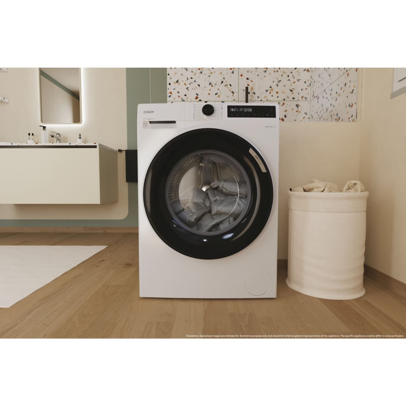 CANDY BR 413BL8-S Elöltöltős mosógép 13 kg, fehér, inverter, 16 program