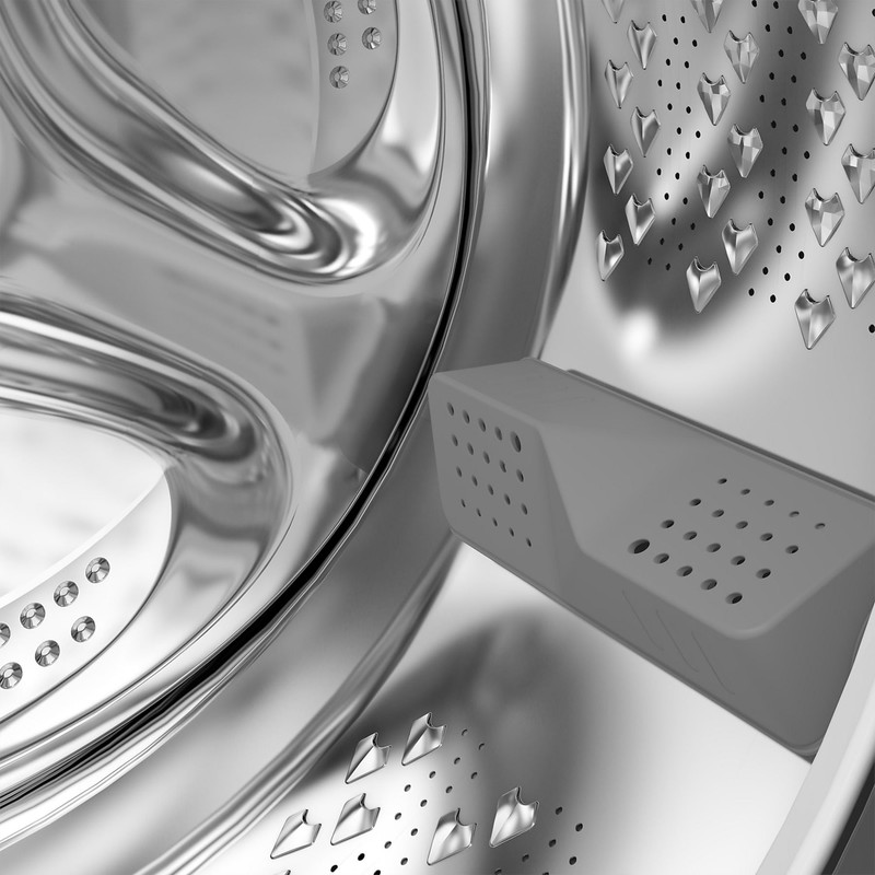 WHIRLPOOL WAM99WBEE Elöltöltős gőzfunkciós mosógép HomeWhiz távoli eléréssel, "A-30%" 1400 f, 9kg , csendes inverter motor , nagyméretű digitális kijelző,  6. Érzék funkció  FreshCare+