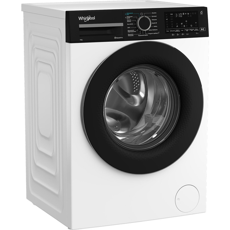 WHIRLPOOL WAM99WBEE Elöltöltős gőzfunkciós mosógép HomeWhiz távoli eléréssel, "A-30%" 1400 f, 9kg , csendes inverter motor , nagyméretű digitális kijelző,  6. Érzék funkció  FreshCare+