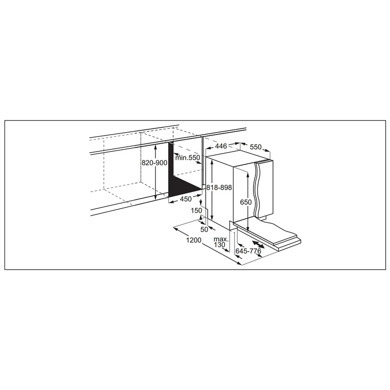 Electrolux EEG63430L Beépíthető keskeny mosogatógép, Glass Care, QuickSelect kezelőpanel, MaxiFlex fiók, AirDry, 10 teríték, 8 program
