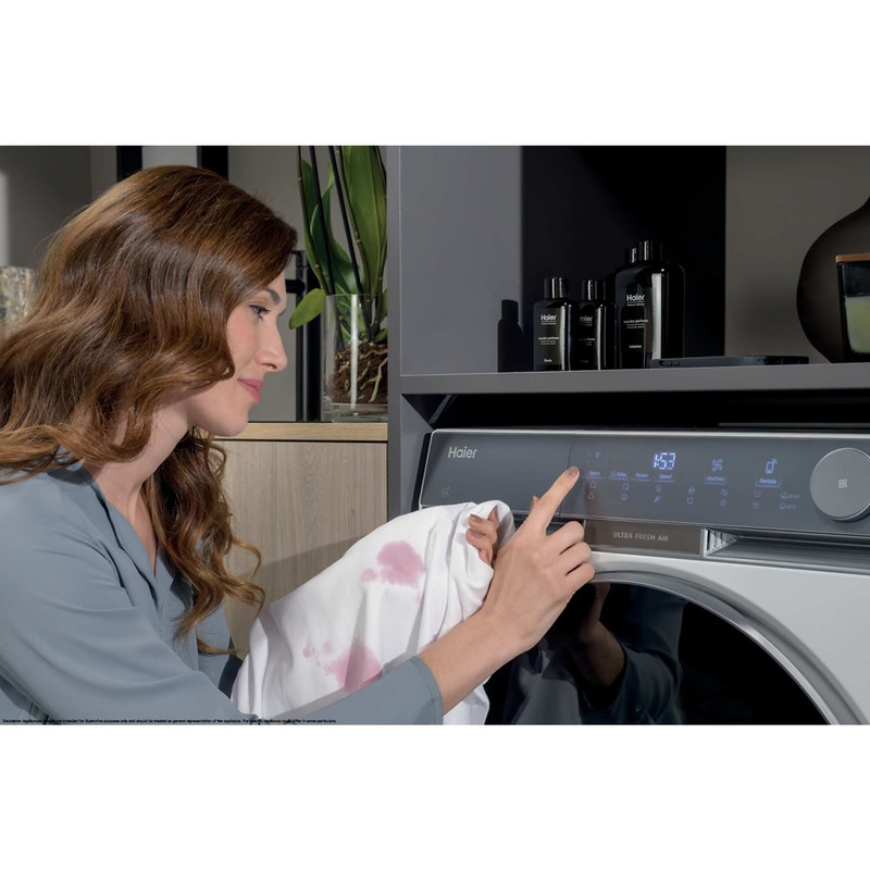 Haier HW90-B14387TU1-S Szabadonálló elöltöltős mosógép, 9kg, 1400f, direct motion motor