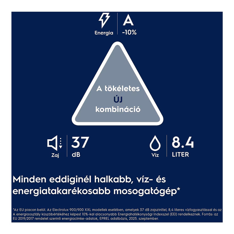 Electrolux E97LX200P Beépíthető mosogatógép, XXL, WiFi, QuickSelect kezelőpanel, FlexiMax fiók, AirDry, 15 teríték