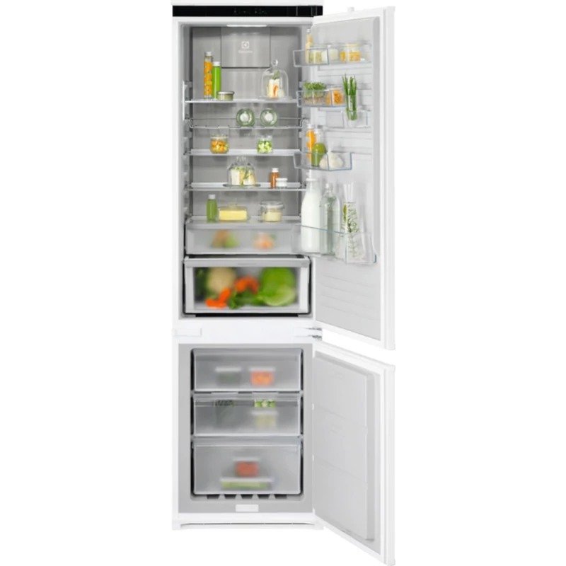 Electrolux ENG8MD19S CustomFlex beépíthető  kombinált hűtőszekrény, NoFrost, AI CoolAssist funkció, Cooling360 technológia, 188 cm