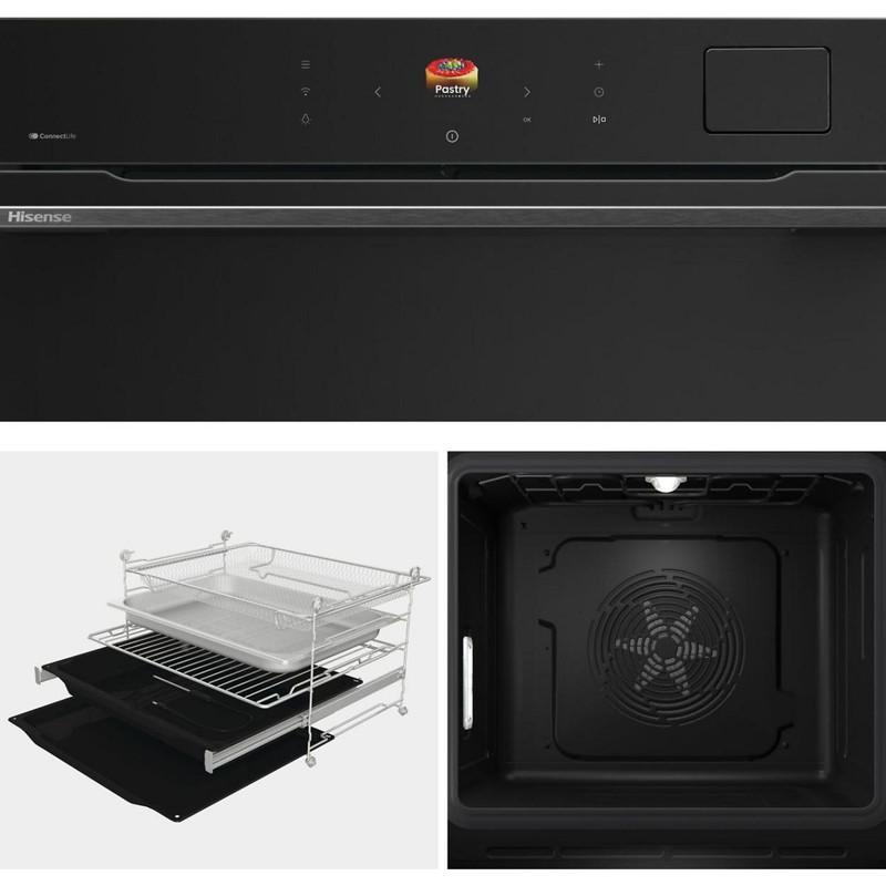 Hisense BFS615S8B MULTIFUNKCIÓS SÜTŐ + GŐZPÁROLÓ KOMBI 17 Sabbath, SousVide AirFry+, Pizza, FrozenBake, FullSteam és SteamAddPro ,77 liter HomeMadePlus, színes TFT kijelző, "A+" GentleClose , GentleOpen , HÚSMAGHŐMÉRŐ, AirFry tepsi, telje Hisense BFS615S8B MULTIFUNKCIÓS SÜTŐ + GŐZPÁROLÓ KOMBI 17 Sabbath, SousVide AirFry+, Pizza, FrozenBake, FullSteam és SteamAddPro ,77 liter HomeMadePlus, színes TFT kijelző, "A+" GentleClose , GentleOpen , HÚSMAGHŐMÉRŐ, AirFry tepsi, telje
