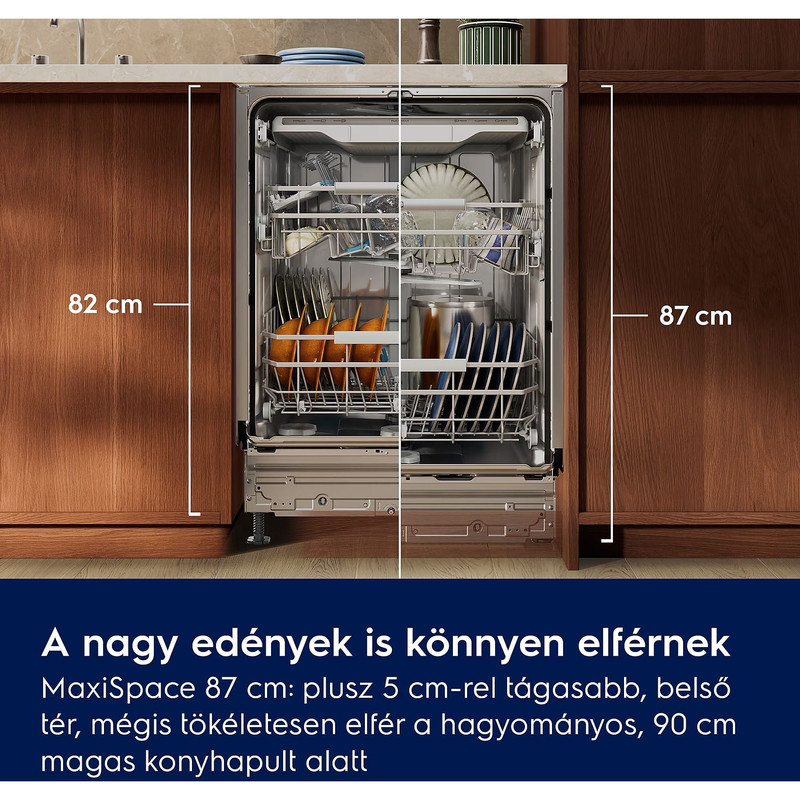 Electrolux E92LX220P Beépíthető mosogatógép, WiFi, QuickSelect kezelőpanel, EasyFlex Pro fiók, AirDry, 14 teríték