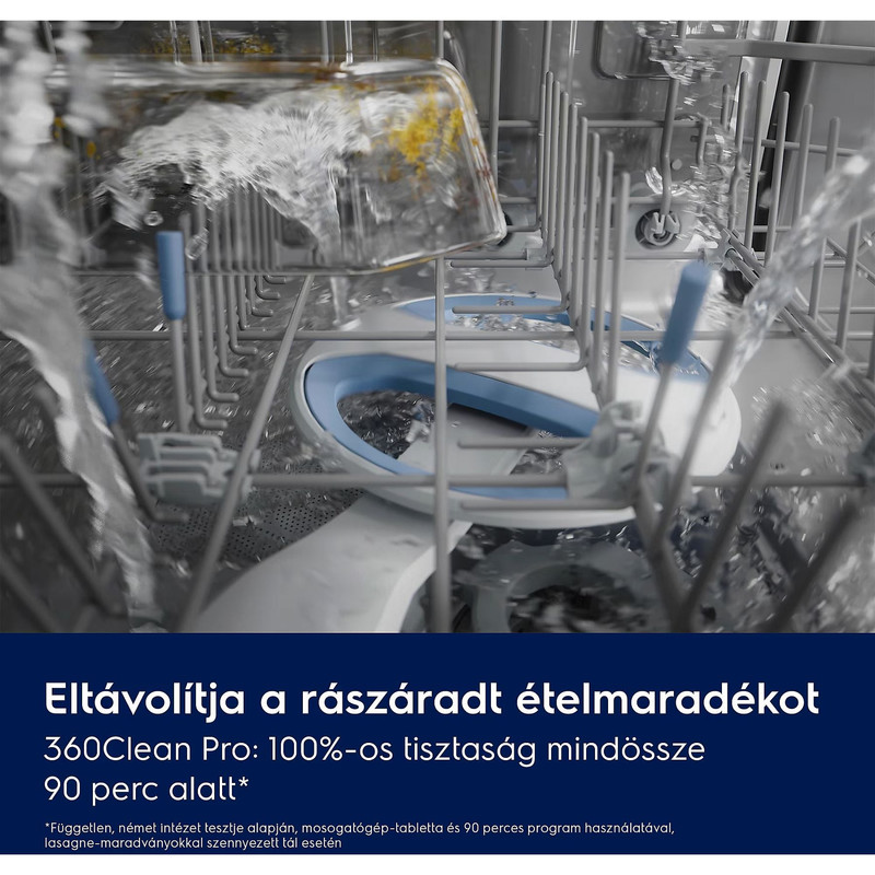 Electrolux E92LX220P Beépíthető mosogatógép, WiFi, QuickSelect kezelőpanel, EasyFlex Pro fiók, AirDry, 14 teríték