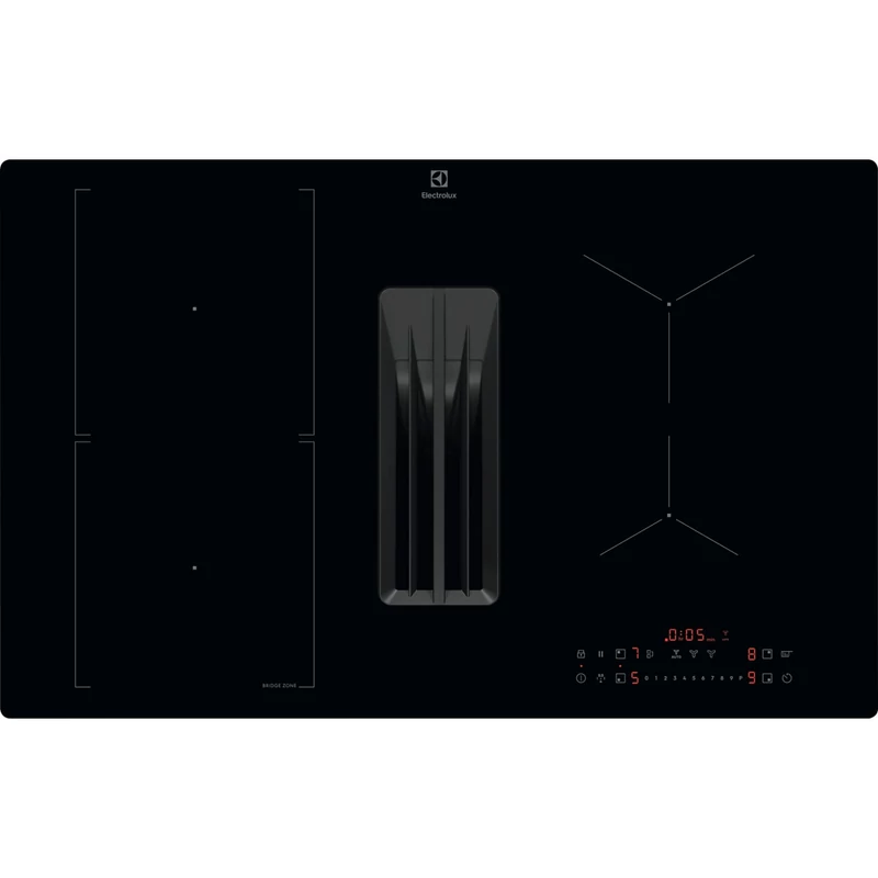 Electrolux ECC83410CK Beépíthető indukciós főzőlap beépített páraelszívóval, Bridge funkció, 80 cm