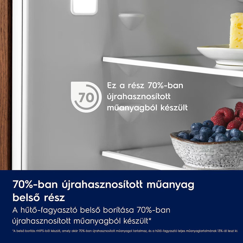 Electrolux ENA7NE18S Beépíthető kombinált hűtőszekrény, NoFrost, AI CoolAssist funkció, 177 cm Electrolux ENA7NE18S Beépíthető kombinált hűtőszekrény, NoFrost, AI CoolAssist funkció, 177 cm