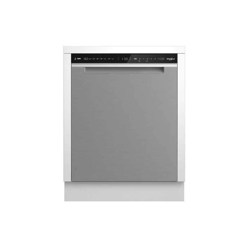 WHIRLPOOL W7FHS61X Mosogatógép, A , 15 teríték, inox készülékszín, 8 program, 9,9 l vízfogyasztás, PowerClean és 6. érzék technológia , fix 3. evőeszköztartó fiók, NaturalDry  41dBA
