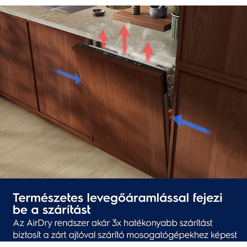 Electrolux E62LD210S Beépíthető mosogatógép, Quickselect kezelőpanel, FlexiMax fiók, 14 teríték
