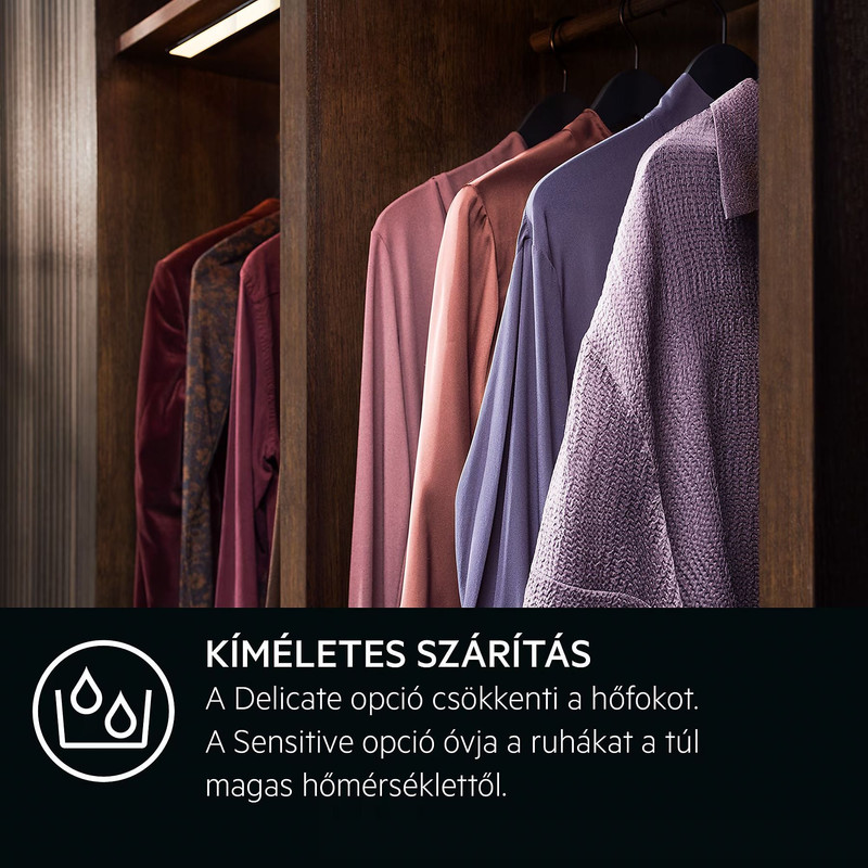 AEG TR79CBE SensiDry hőszivattyús szárítógép, 9 kg, D energiaosztály, inverter motor