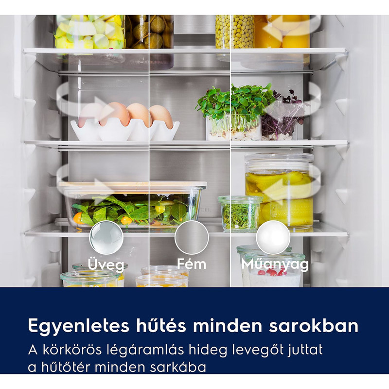 Electrolux ENA7CE18S3 Kombinált hűtőszekrény , AI CoolAssist funkció, NoFrost, 177 cm Electrolux ENA7CE18S3 Kombinált hűtőszekrény , AI CoolAssist funkció, NoFrost, 177 cm